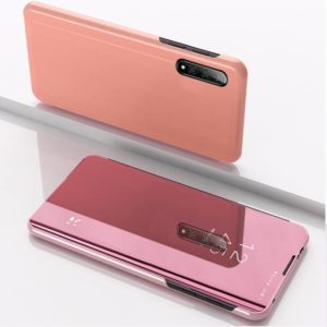 For Xiaomi Mi 10 / 10 Pro Plated Mirror Horizontal Flip Leather Case with Holder(Rose Gold) (OEM)