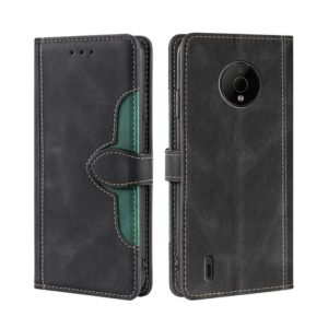For Nokia C200 Skin Feel Magnetic Buckle Leather Phone Case(Black) (OEM)