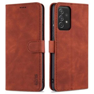For Samsung Galaxy A72 5G / 4G AZNS Skin Feel Calf Texture Horizontal Flip Leather Case with Card Slots & Holder & Wallet(Brown) (AZNS) (OEM)