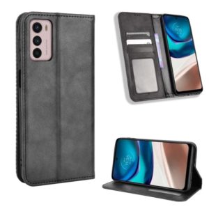 For Motorola Moto G42 Magnetic Buckle Retro Texture Leather Phone Case(Black) (OEM)
