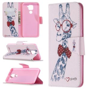 For Xiaomi Redmi Note 9 Colored Drawing Pattern Horizontal Flip Leather Case with Holder & Card Slots & Wallet(Deer) (OEM)