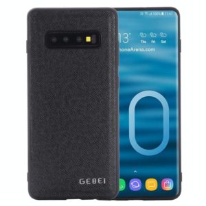 For Galaxy S10+ GEBEI Full-coverage Shockproof Leather Protective Case(Black) (GEBEI) (OEM)