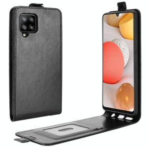 For Samsung Galaxy A42 5G R64 Texture Single Vertical Flip Leather Protective Case with Card Slots & Photo Frame(Black) (OEM)