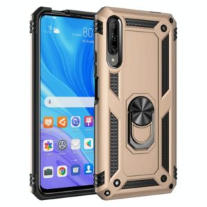 For Huawei Y9s Shockproof TPU + PC Protective Case with 360 Degree Rotating Holder(Gold) (OEM)