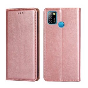 For Infinix Hot 10 Lite / Smart 5 X657 Gloss Oil Solid Color Magnetic Leather Phone Case(Rose Gold) (OEM)