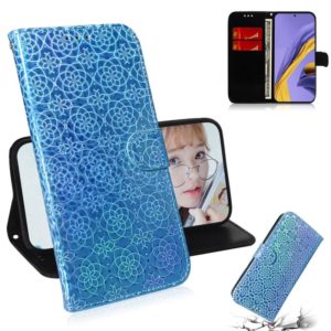 For Galaxy A51 Solid Color Colorful Magnetic Buckle Horizontal Flip PU Leather Case with Holder & Card Slots & Wallet & Lanyard(Blue) (OEM)