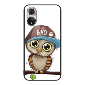 For Honor 50 Colorful Painted Glass Phone Case(Owl) (OEM)