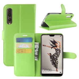 For Huawei P20 Pro Litchi Texture Horizontal Flip Leather Case with Wallet & Holder & Card Slots(Green) (OEM)