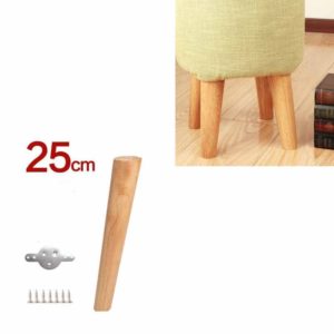 Solid Wood Sofa Foot Table Leg Cabinet Foot Furniture Chair Heightening Pad, Size:25 cm, Style:Tilt(Wood Color) (OEM)