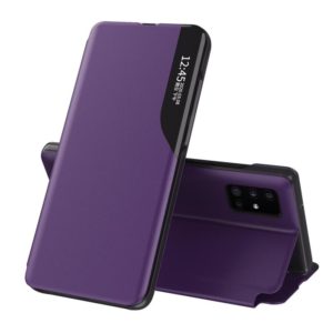 For Samsung Galaxy Note20 Attraction Flip Holder Leather Phone Case(Purple) (OEM)