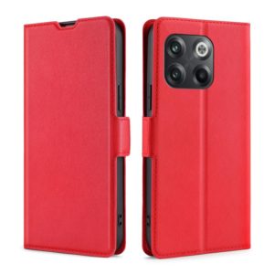 For OnePlus 10T Ultra-thin Voltage Side Buckle Leather Phone Case(Red) (OEM)
