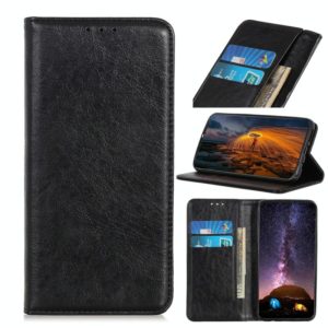 For Samsung Galaxy M51 (Side Fingerprint Version) Magnetic Crazy Horse Texture Horizontal Flip Leather Case with Holder & Card Slots & Wallet(Black) (OEM)