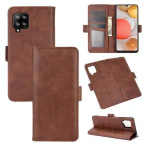For Samsung Galaxy A42 5G Dual-side Magnetic Buckle Horizontal Flip Leather Case with Holder & Card Slots & Wallet(Brown) (OEM)