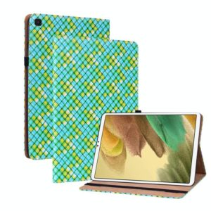 For Samsung Galaxy Tab A7 Lite T220 8.4 Color Weave Leather Tablet Case with Holder(Green) (OEM)