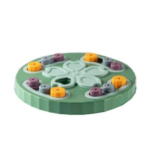 Pet Puzzle Slow Feeder Cat And Dog Food Tray Toy(Green Sakura) (OEM)