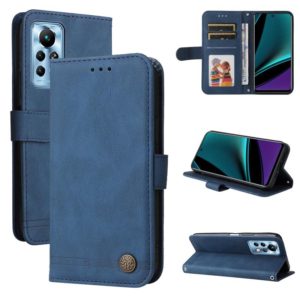 For Infinix Note 11 Pro / 11S / X697 Skin Feel Life Tree Metal Button Leather Phone Case(Blue) (OEM)