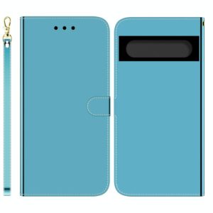 For Google Pixel 7 Pro 5G Imitated Mirror Surface Horizontal Flip Leather Phone Case(Blue) (OEM)