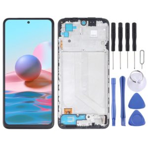 OLED Material LCD Screen and Digitizer Full Assembly With Frame for Xiaomi Redmi Note 10 4G / Redmi Note 10s 4G / Redmi Note 11 SE India / Poco M5s M2101K7AI M2101K7AG M2101K7BG M2101K7BI M2101K7BNY (OEM)