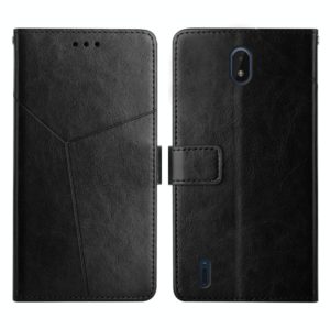 For Nokia C01 Plus Y Stitching Horizontal Flip Leather Phone Case(Black) (OEM)