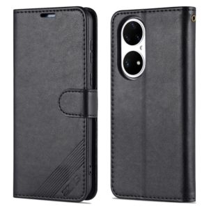 For Huawei P50 AZNS Sheepskin Texture Horizontal Flip Leather Case with Holder & Card Slots & Wallet(Black) (AZNS) (OEM)