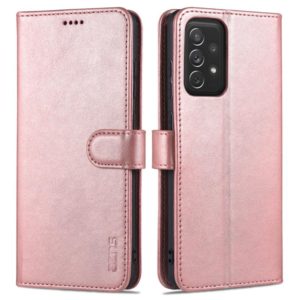 For Samsung Galaxy A72 5G / 4G AZNS Skin Feel Calf Texture Horizontal Flip Leather Case with Card Slots & Holder & Wallet(Rose Gold) (AZNS) (OEM)