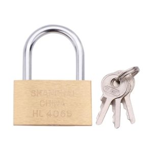 Copper Padlock Small Lock, Style: Short Lock Beam, 60mm Not Open (OEM)
