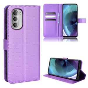 For Motorola Moto G52j 5G Diamond Texture Leather Phone Case(Purple) (OEM)