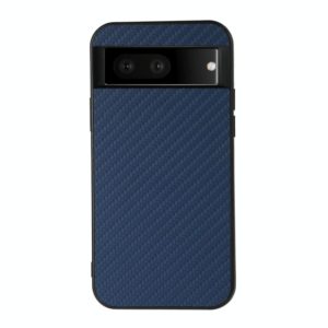 For Google Pixel 7 Accurate Hole Carbon Fiber Texture PU Phone Case(Blue) (OEM)