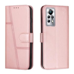For Infinix Note 11 Pro / 11S Stitching Calf Texture Buckle Leather Phone Case(Pink) (OEM)