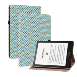 For Amazon Kindle Paperwhite 5 Color Weave Smart Leather Tablet Case(Rainbow) (OEM)