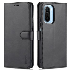 For Xiaomi Redmi K40 Pro AZNS Skin Feel Calf Texture Horizontal Flip Leather Case with Card Slots & Holder & Wallet(Black) (AZNS) (OEM)