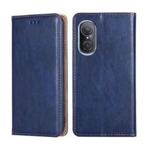 For Huawei nova 9 SE 4G Gloss Oil Solid Color Magnetic Flip Leather Phone Case(Blue) (OEM)