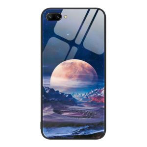 For Honor 10 Colorful Painted Glass Phone Case(Moon Hill) (OEM)