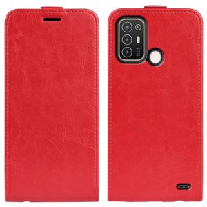 For ZTE Blade A52 R64 Texture Vertical Flip Leather Phone Case(Red) (OEM)