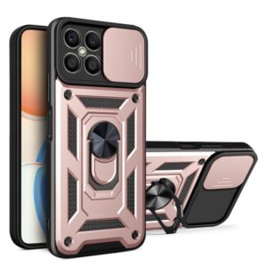 For Honor X8 Sliding Camera Design TPU + PC Phone Case(Rose Gold) (OEM)