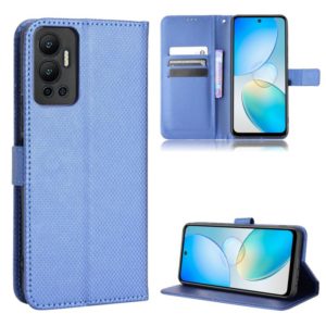 For Infinix Hot 12 Diamond Texture Leather Phone Case(Blue) (OEM)