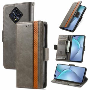 For Infinix Zero 8 CaseNeo Splicing Dual Magnetic Buckle Leather Case with Holder & Card Slots & Wallet(Grey) (OEM)