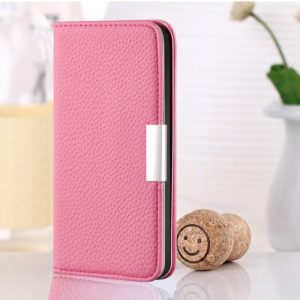For Huawei P20 Lite Litchi Texture Horizontal Flip Leather Case with Holder & Card Slots(Pink) (OEM)