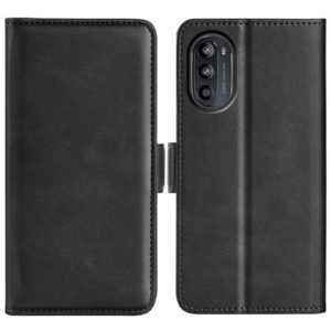For Motorola Moto G52j 5G Dual-side Magnetic Buckle Flip Leather Phone Case(Black) (OEM)