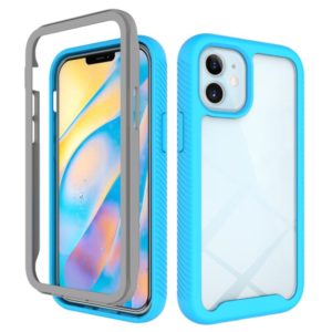 For iPhone 12 mini Starry Sky Solid Color Series Shockproof PC + TPU Protective Case(Light Blue) (OEM)