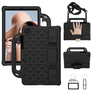For Galaxy Tab S6 Lite P610/P615 Diamond Series EVA Anti-Fall Shockproof Sleeve Protective Shell Case with Holder & Strap(Black) (OEM)