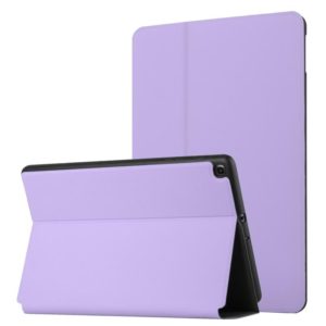 For Samsung Galaxy Tab A 10.1 2019 T515/T510 Dual-Folding Horizontal Flip Tablet Leather Case with Holder Light Purple) (OEM)