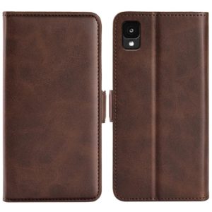 For TCL 30 Z Dual-side Magnetic Buckle Leather Phone Case(Brown) (OEM)