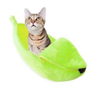 Creative Kennel Banana Shape Cat Litter Winter Warm Pet Nest, Size:L(Green) (OEM)