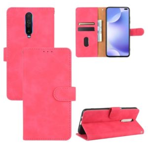 For Xiaomi Redmi K30 Solid Color Skin Feel Magnetic Buckle Horizontal Flip Calf Texture PU Leather Case with Holder & Card Slots & Wallet(Rose Red) (OEM)