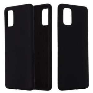 For Galaxy A71 Solid Color Liquid Silicone Shockproof Full Coverage Protective Case(Black) (OEM)