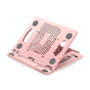 Foldable Laptop Desktop Heightening Cooling Bracket(Pink) (OEM)