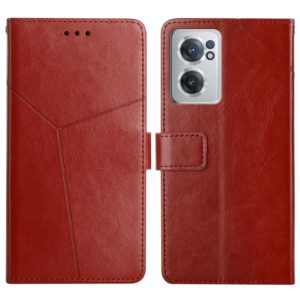 For OnePlus Nord CE 2 5G Y Stitching Horizontal Flip Leather Phone Case(Brown) (OEM)