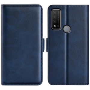 For TCL 20 R 5G Dual-side Magnetic Buckle Horizontal Flip Phone Leather Case with Holder & Card Slots & Wallet(Dark Blue) (OEM)