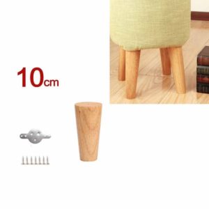 Solid Wood Sofa Foot Table Leg Cabinet Foot Furniture Chair Heightening Pad, Size:10 cm, Style:Vertical(Wood Color) (OEM)
